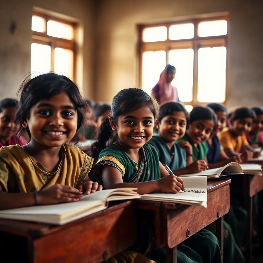 Children learning together in a classroom